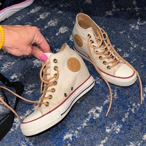 Converses custom made wedges size 6 women’s
